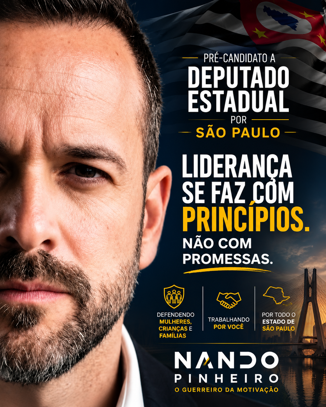 Candidato da Direita a Deputado Estadual na Cidade de Santos