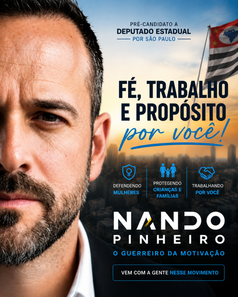 Pré-Candidato a Deputado Estadual pelo Estado de São Paulo - Nando Pinheiro, Partido PL, Direita Bolsonarista 2026