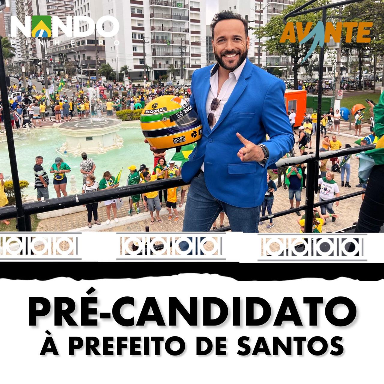 Nando Pinheiro em 2024 foi candidato a Prefeito de Santos 