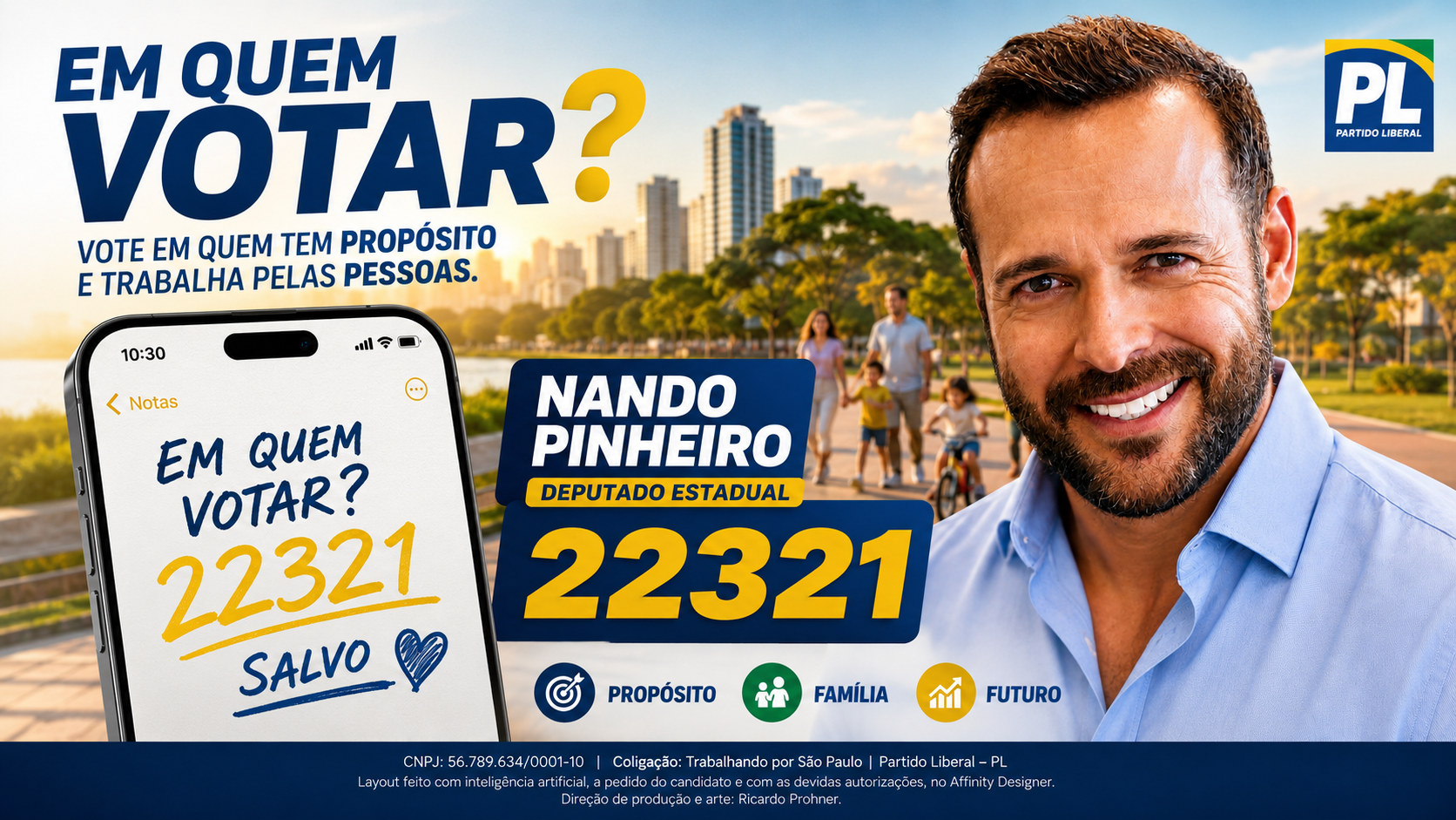 Candidato a Deputado Estadual do PL em São Paulo