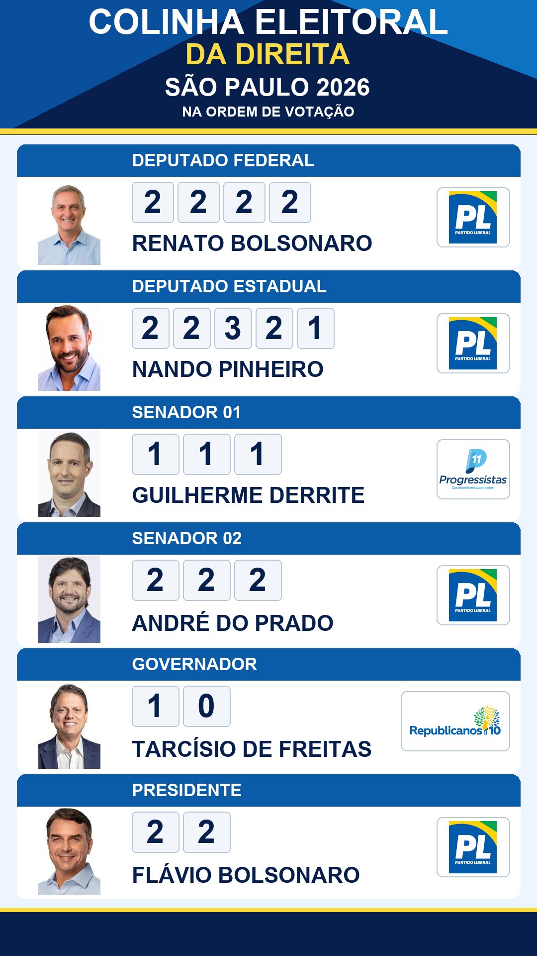 colinha eleitoral renato bolsonaro 2222