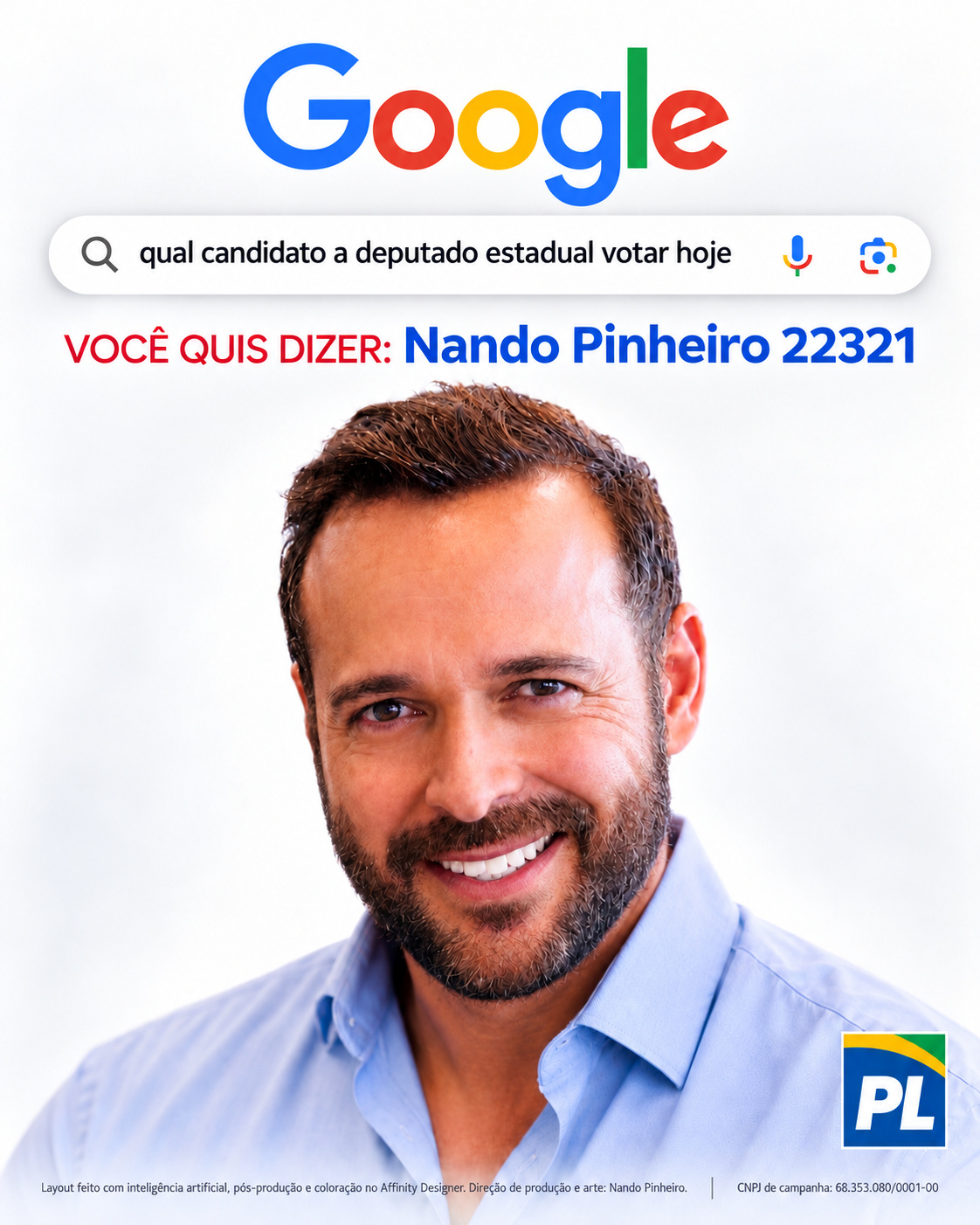 qual candidato a deputado estadual votar hoje nando pinheiro 22321 Deputado Estadual em São Paulo