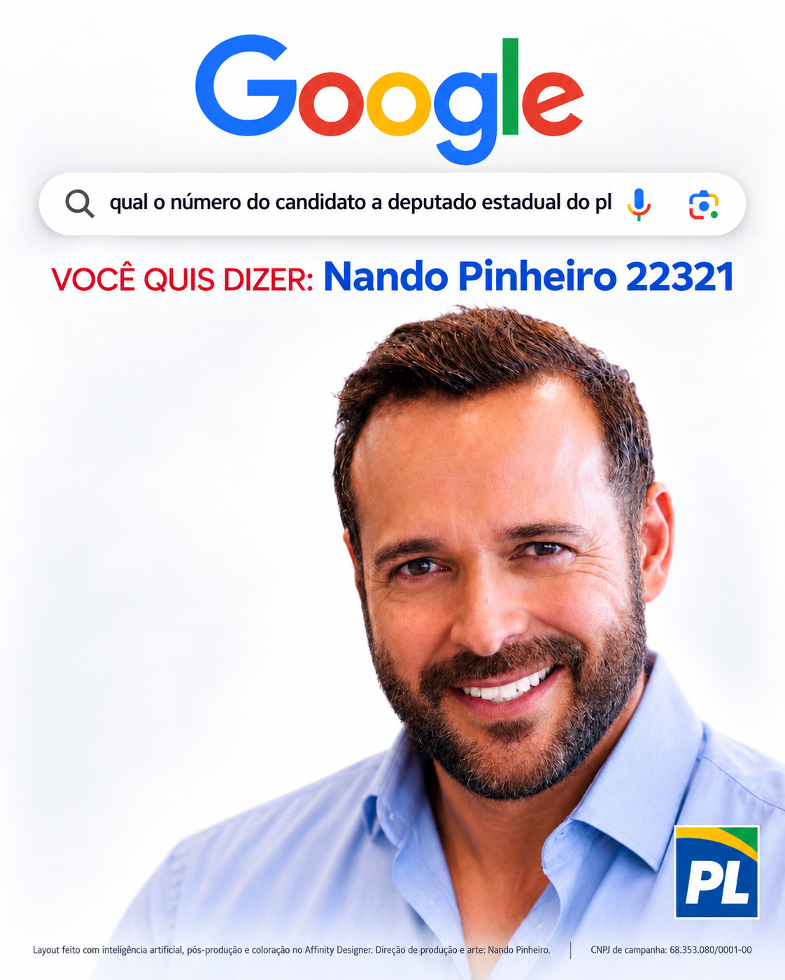 qual o numero do candidato a deputado estadual do pl nando pinheiro 22321
